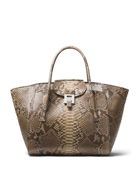 michael kors sac python|michael kors collection bancroft tote.